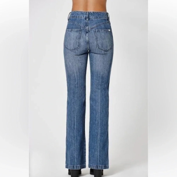 VOLCOM Retro Blue Wide Leg Flare Jeans - Picture 4 of 13